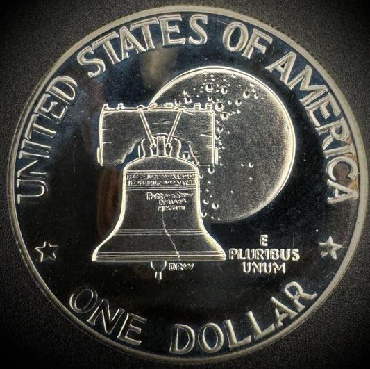1976-S Eisenhower Dollar Clad Type 1 PROOF DEEP ULTRA CAMEO Bicentennial Coin1