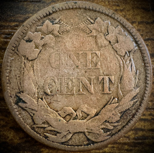 1858 Flying Eagle Cent Penny Small Letters F/VF1