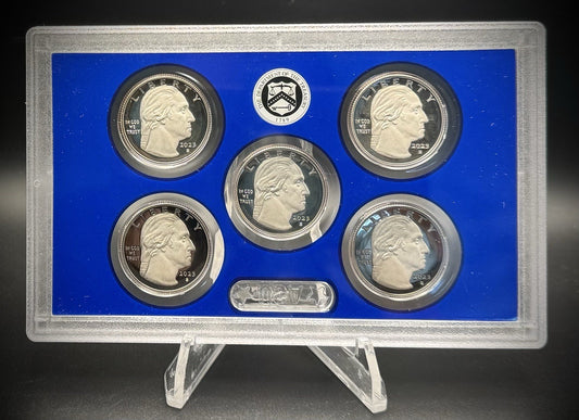 2023-S American Women Quarter GEM PROOF Clad 5 Coin Set w 2023 US MINT Box COA1