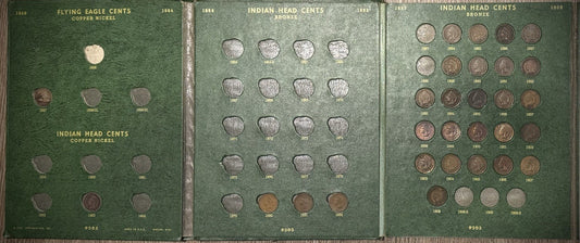 1857-1909 Flying Eagle Indian Head Cent Collection 29 Coins Starter Set Whitman1