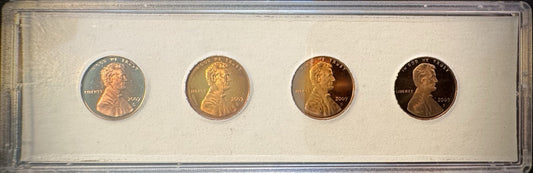 2009-S Lincoln Bicentennial Cent GEM PROOF 4 Coin Set GORGEOUS Naturally Toned1