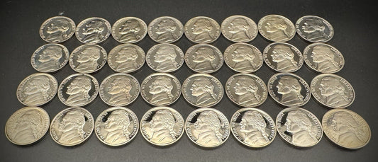 1968-1999 S Jefferson Nickel GEM PROOF 32 Coin 20th Century Collection Set1