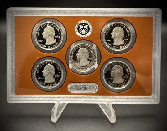 2014-S ATB Quarter GEM PROOF Clad 5 Coin Set w 2014 US Mint Box and COA1