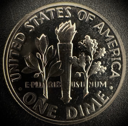 1977-S PROOF Roosevelt Dime 10C Clad DEEP CAMEO Coin From US Mint Proof Set1