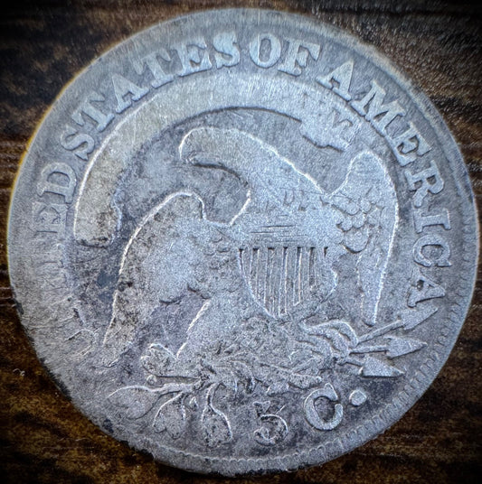 1832 Capped Bust Silver Half Dime Obsolete Denomination Low Mintage 965,0001