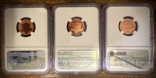 2019-W Lincoln Shield Cent 3-Coin Set NGC MS70RD PF70RD ULTRACAMEO REVERSE PROOF1