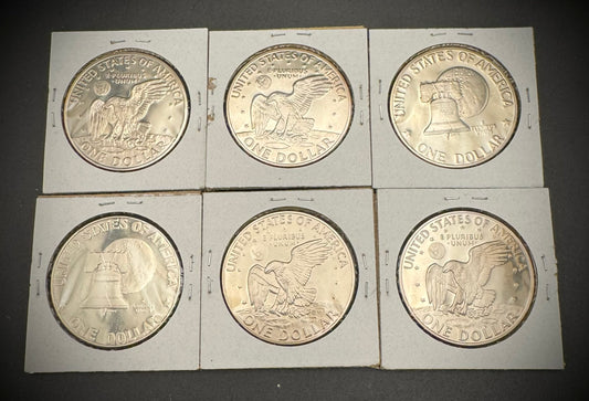 1973-1978 S Eisenhower Clad Gem Proof Dollars lot of 6 coins