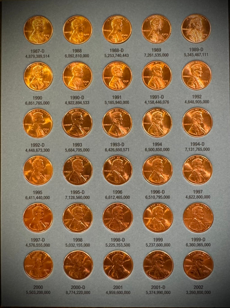 1909 VDB-2025 P D S Lincoln Cent Set NEAR Complete 270 Coins SEMI-KEYS Whitmans