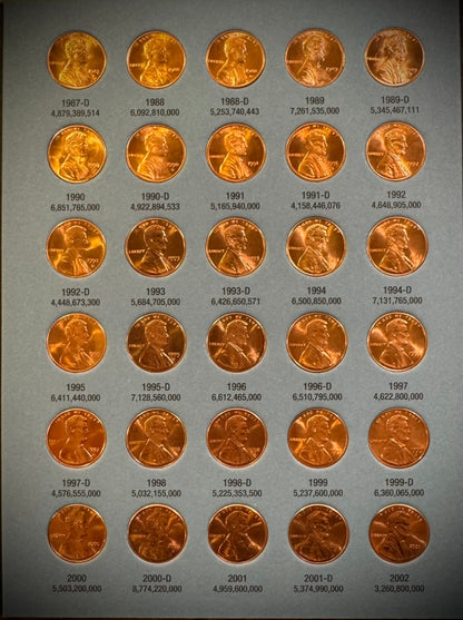 1909 VDB-2025 P D S Lincoln Cent Set NEAR Complete 270 Coins SEMI-KEYS Whitmans