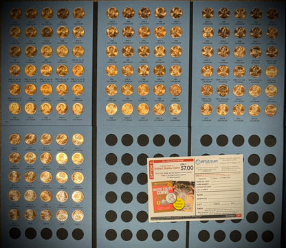 1909 VDB-2025 P D S Lincoln Cent Set NEAR Complete 270 Coins SEMI-KEYS Whitmans