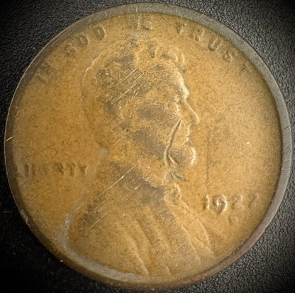 1922-D Lincoln Wheat Cent SEMI-KEY DATE XF/AU STRONG STRIKE0