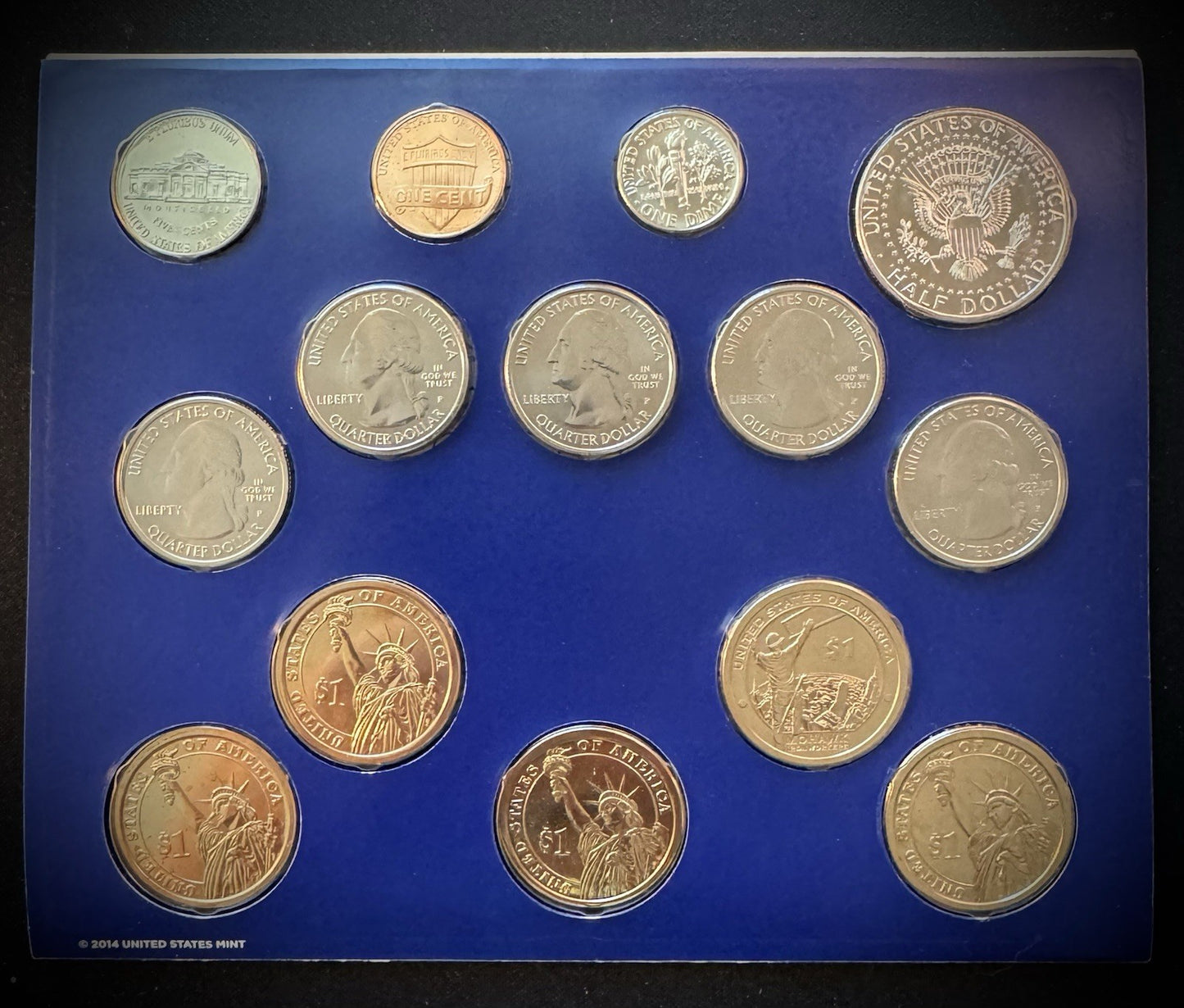2015 US Mint Uncirculated 28 Coin Set P & D Philadelphia & Denver 14 Coins Each3