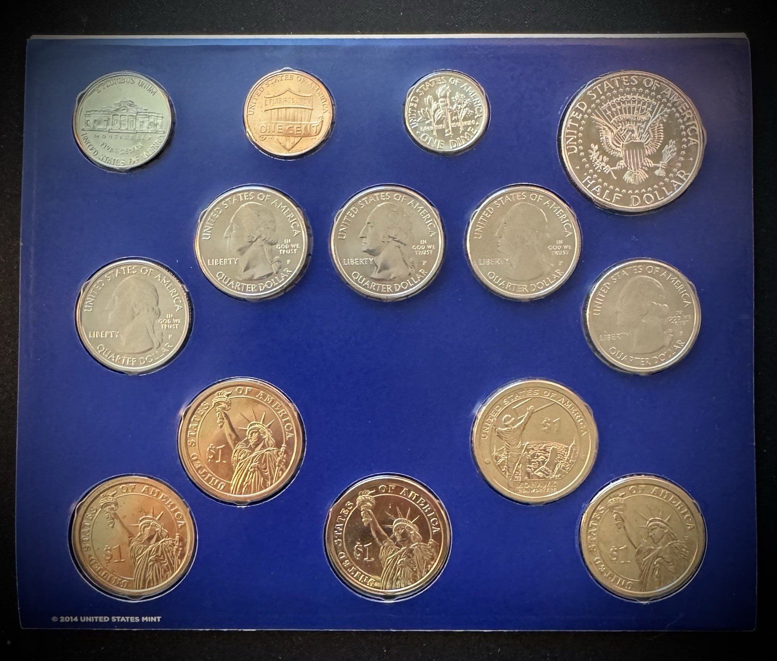 2015 US Mint Uncirculated 28 Coin Set P & D Philadelphia & Denver 14 Coins Each3