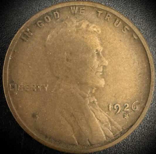 1926-S Lincoln Wheat Penny Cent SEMI-KEY DATE #30