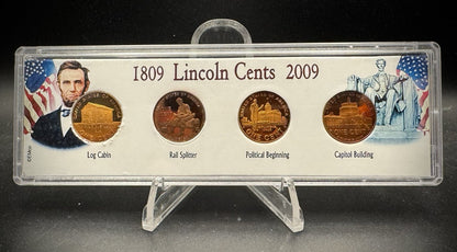2009-S Lincoln Bicentennial Cent GEM PROOF 4 Coin Set GORGEOUS Naturally Toned0