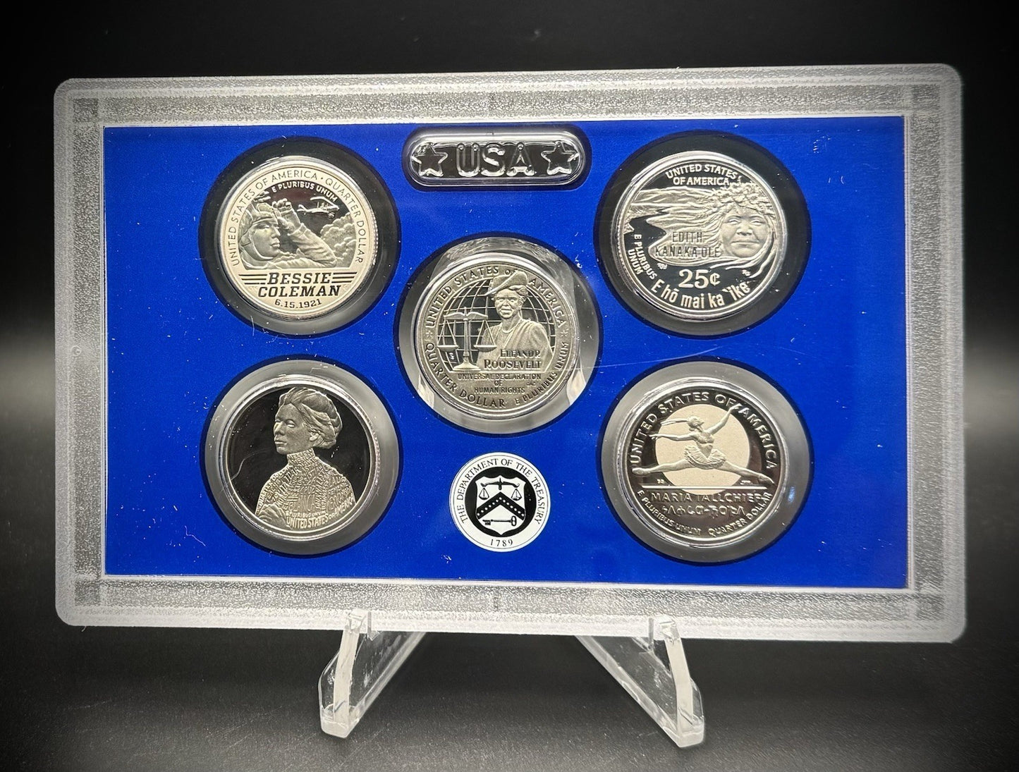 2023-S American Women Quarter GEM PROOF Clad 5 Coin Set w 2023 US MINT Box COA0