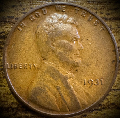1931 Lincoln Wheat Penny Cent LOW MINTAGE #30