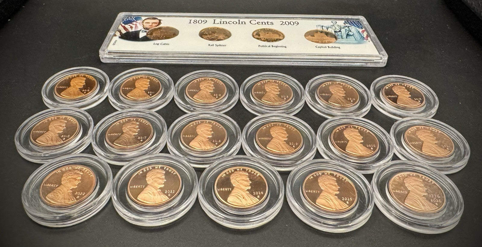 2009-2026 S Lincoln Bicentennial Shield Cent Penny GEM PROOF 21 Coin Collection2