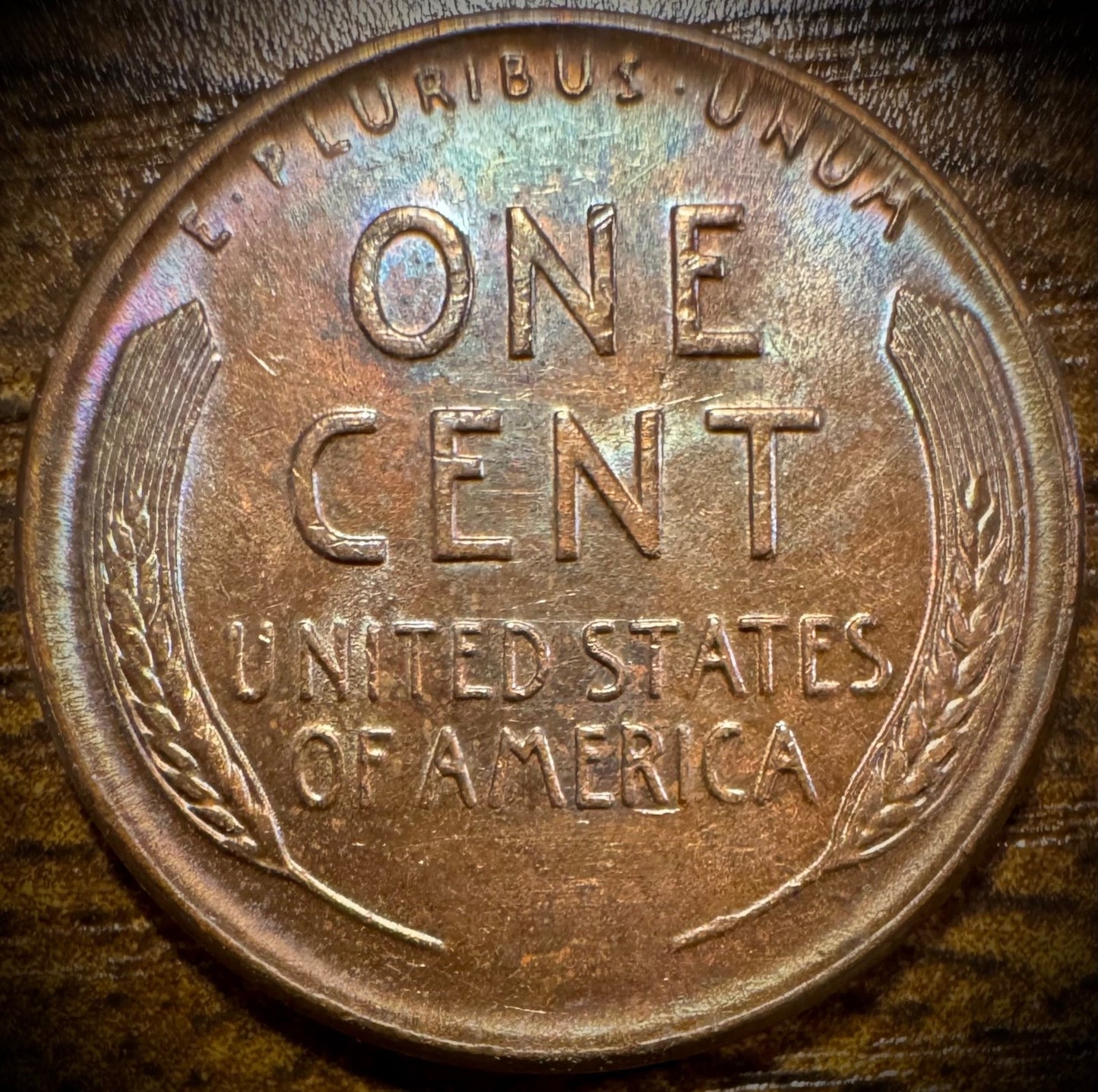 1950-D Lincoln Wheat Penny Cent BU Uncirculated GORGEOUS TONING1