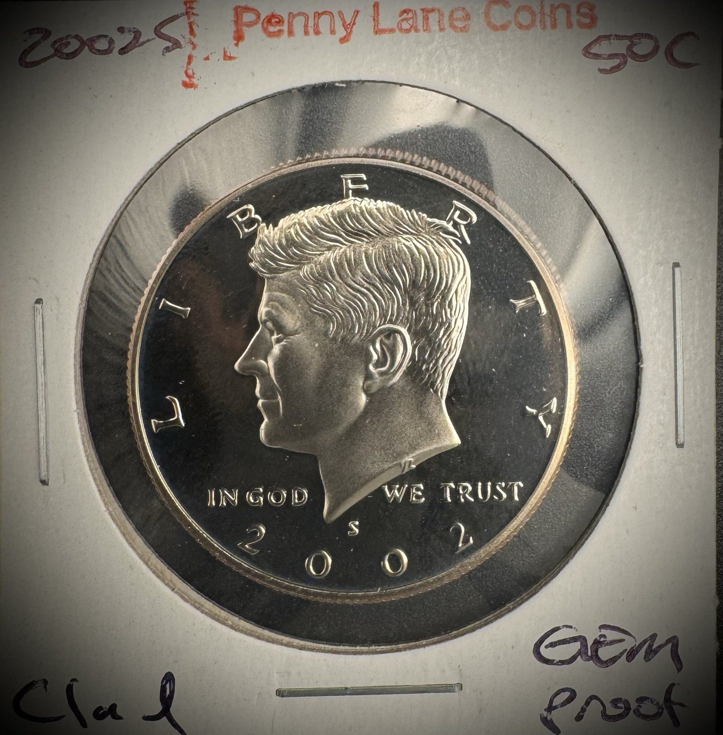 2002-S GEM PROOF Kennedy Half Dollar Clad 50C DEEP ULTRA CAMEO #22