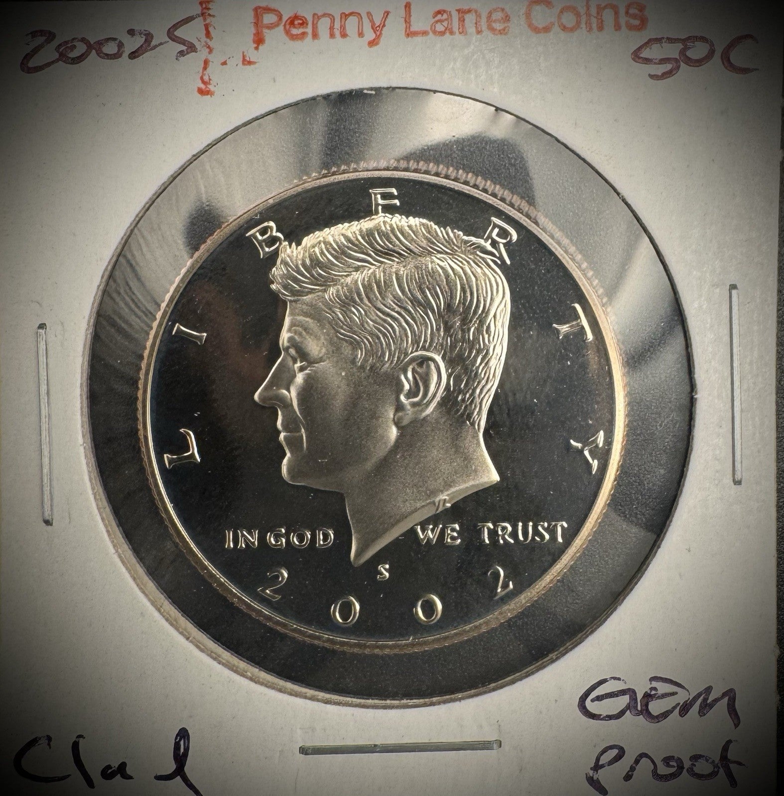 2002-S GEM PROOF Kennedy Half Dollar Clad 50C DEEP ULTRA CAMEO #22