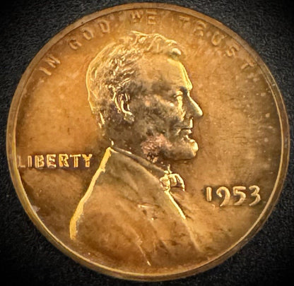 1953 Lincoln Wheat Cent VIDEO TONED PROOF LUSTROUS LOW MINTAGE 128,8000