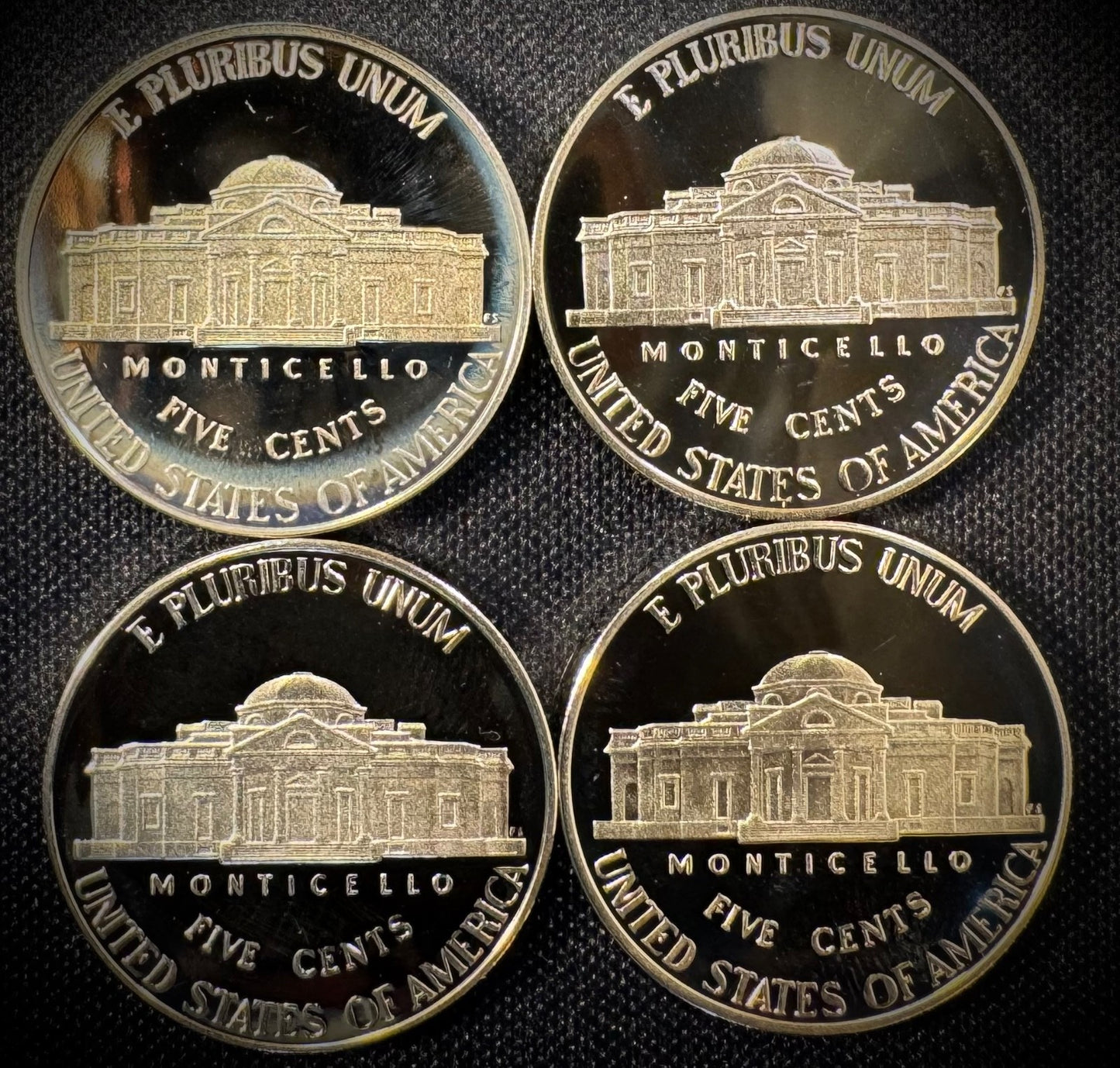 2016-2019 S Jefferson Nickel PROOF Coin Set Of 4 Consecutive Years1