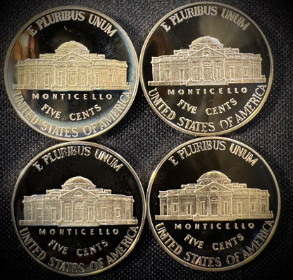 2016-2019 S Jefferson Nickel PROOF Coin Set Of 4 Consecutive Years1