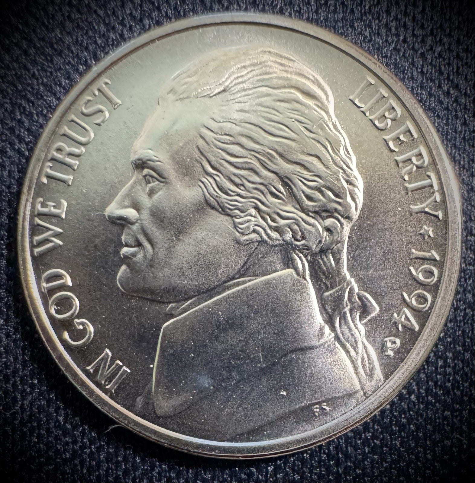 1994-P MATTE FINISH SMS Jefferson Nickel FS LOW MINTAGE 167,703 STUNNING COIN1