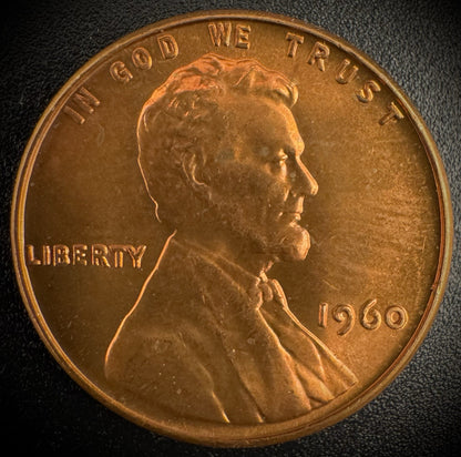 1960-P SMALL DATE Lincoln Memorial Cent Penny RED LUSTROUS GEM #30