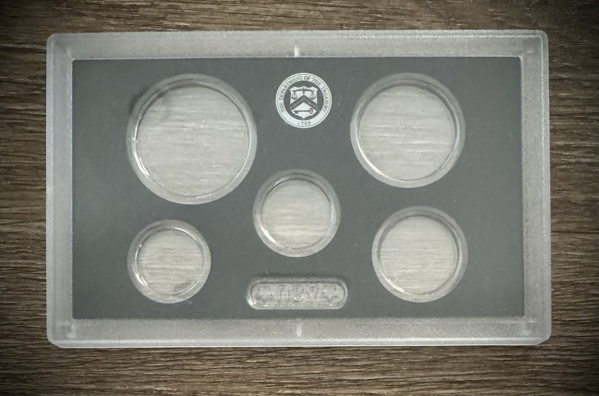 Black Empty Plastic Case Holds 5 Coins Lot of 10 From US MINT Silver Proof Sets1
