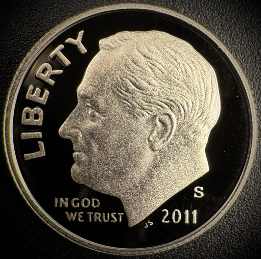 2011-S GEM PROOF Roosevelt Dime 10C Clad DEEP CAMEO Coin0