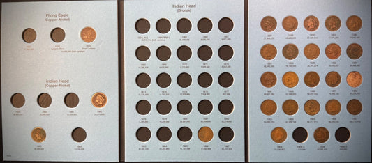 1857-1909 Flying Eagle Indian Head Cent Collection 26 Coins Starter Set Whitman0