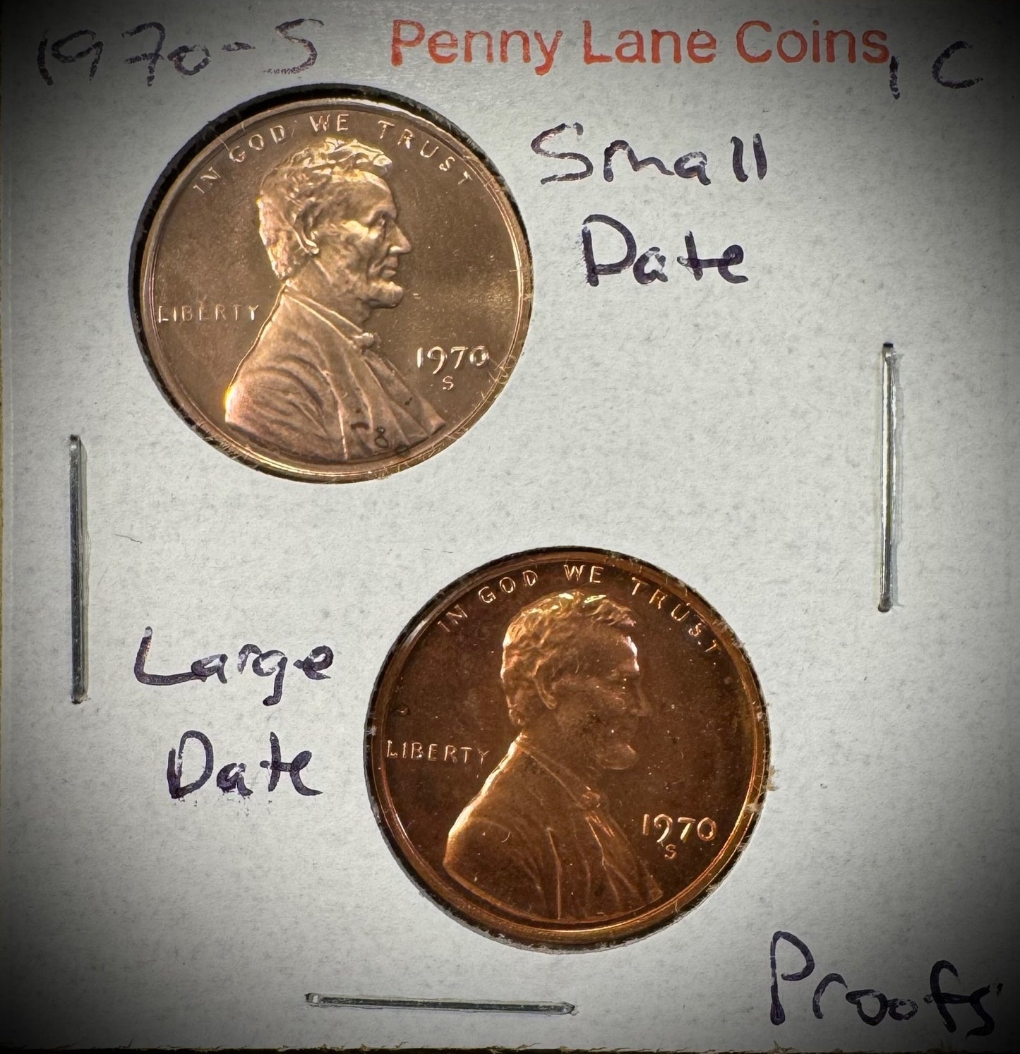 1970 Lincoln Memorial Cent SMALL & LARGE DATE0