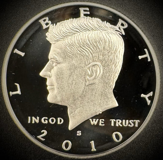 2010-S 90% SILVER GEM PROOF Kennedy Half Dollar 50C .900 Fine0