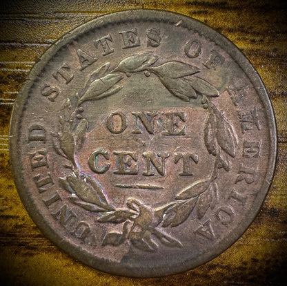 1838 Large Cent Coronet Head Matron Style1