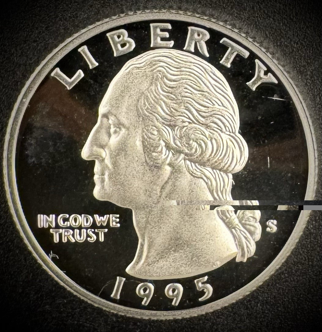 1995-S GEM PROOF Washington Quarter 25C SILVER DEEP ULTRA CAMEO Coin0