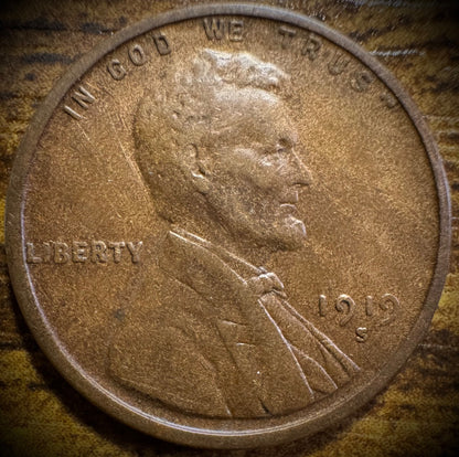 1919-S Lincoln Wheat Cent XF0