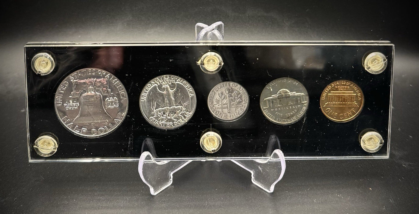 1962 US Mint Proof Set Gem PROOF Coins In New Capital Holder 90% Silver1