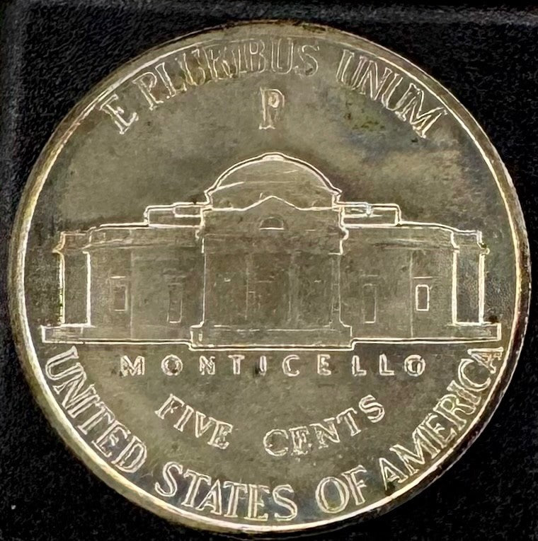 1942-1945 US Wartime Silver Nickel TONED BU Set 11 Coins Capitol Plastic Holder5