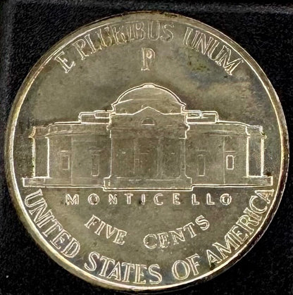 1942-1945 US Wartime Silver Nickel TONED BU Set 11 Coins Capitol Plastic Holder5