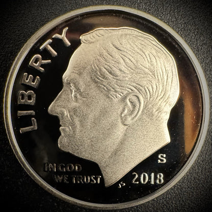 2018-S GEM PROOF Roosevelt Dime 10C Clad DEEP CAMEO Coin0