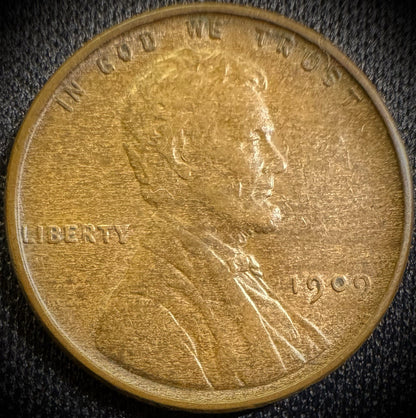 1909-P VDB Lincoln Wheat Cent Penny AU About Uncirculated First Year Of Type0