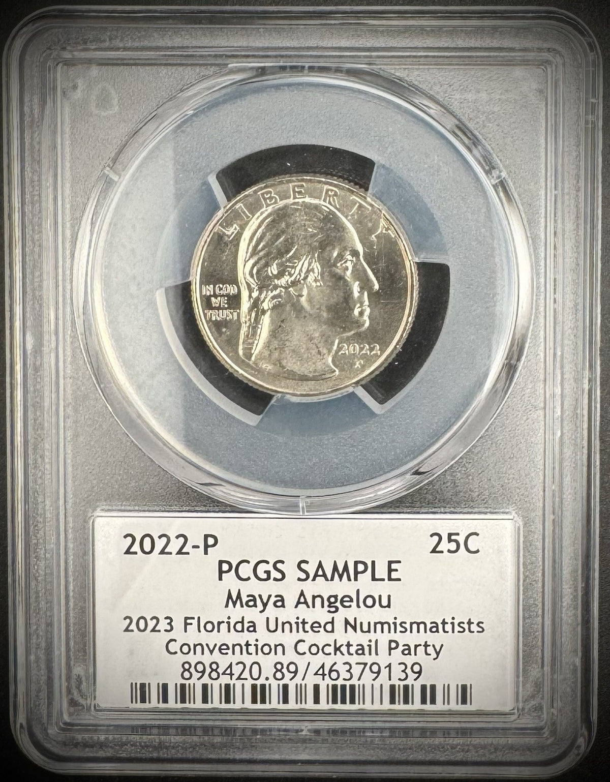 2022-P Maya Angelou Quarter PCGS SAMPLE 2023 F.U.N. Convention Cocktail Party1