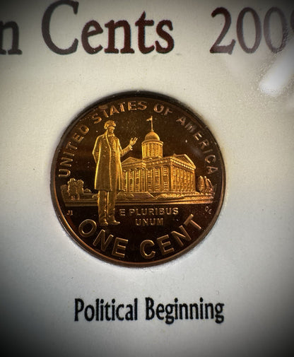 2009-S Lincoln Bicentennial Cent GEM PROOF 4 Coin Set GORGEOUS Naturally Toned6