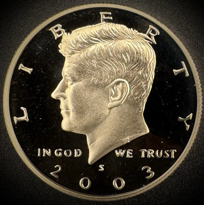 2003-S GEM PROOF Kennedy Half Dollar Clad 50C DEEP ULTRA CAMEO #10