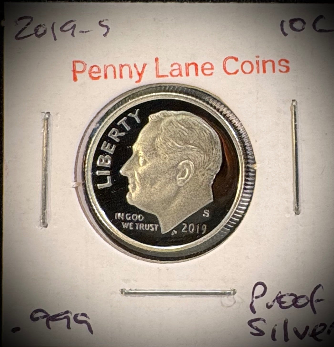 2019-S 99.9% SILVER And Clad PROOF Roosevelt Dime 10C .999 Fine Lot Of 2 Coins6