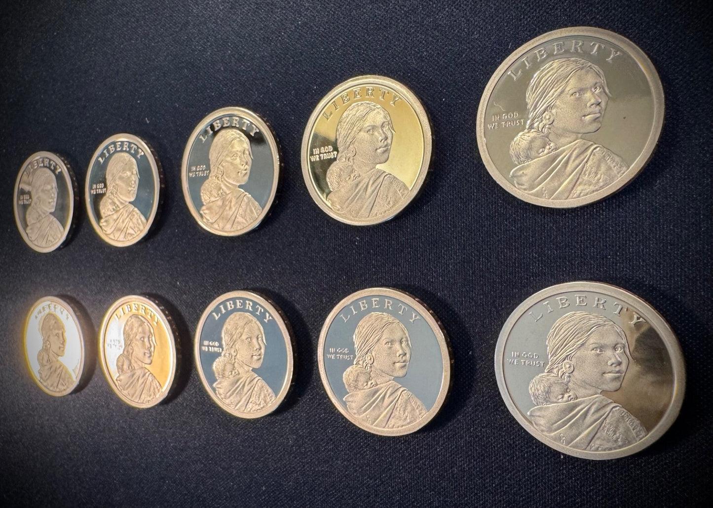 2016-2025 S Sacagawea Dollar GEM PROOF DEEP CAMEO Set Lot Of 10 Coins5