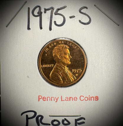 1975 1976 1977 1978 1979 S Type 1 & 2 Lincoln Memorial PROOF Cent 6 Coin Set Lot2
