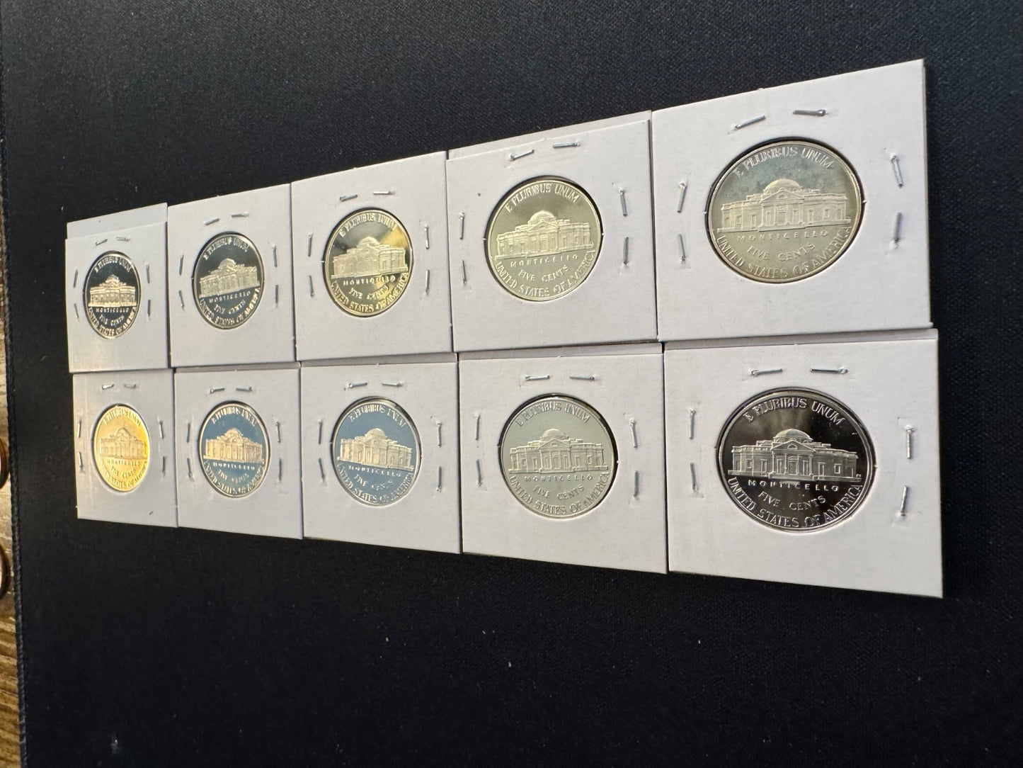 2016-2025 S Jefferson Nickel PROOF DEEP CAMEO Coin Set Lot 10 Consecutive Years12